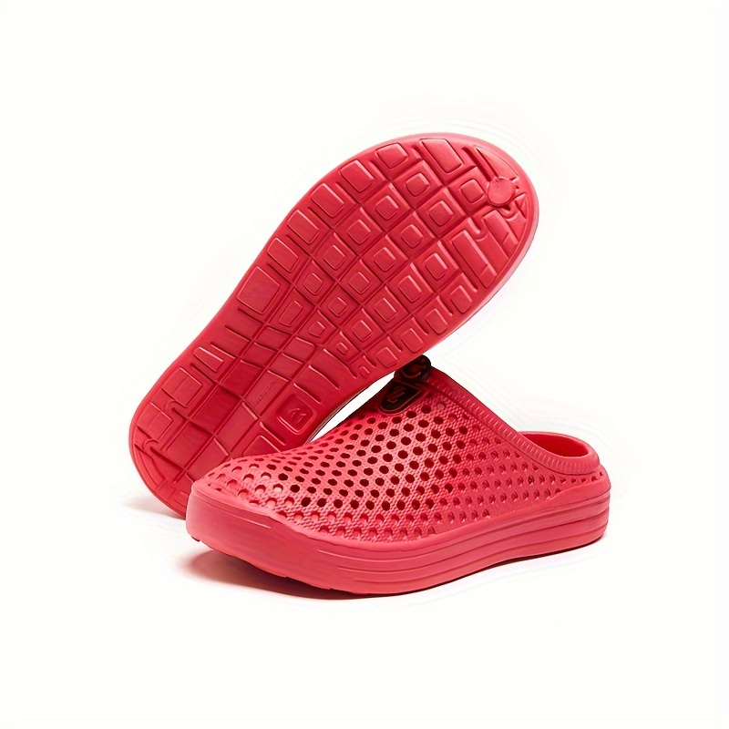 mens casual solid color slippers breathable non slip lightweight slippers for indoor bathroom bedroom garden gym details 6