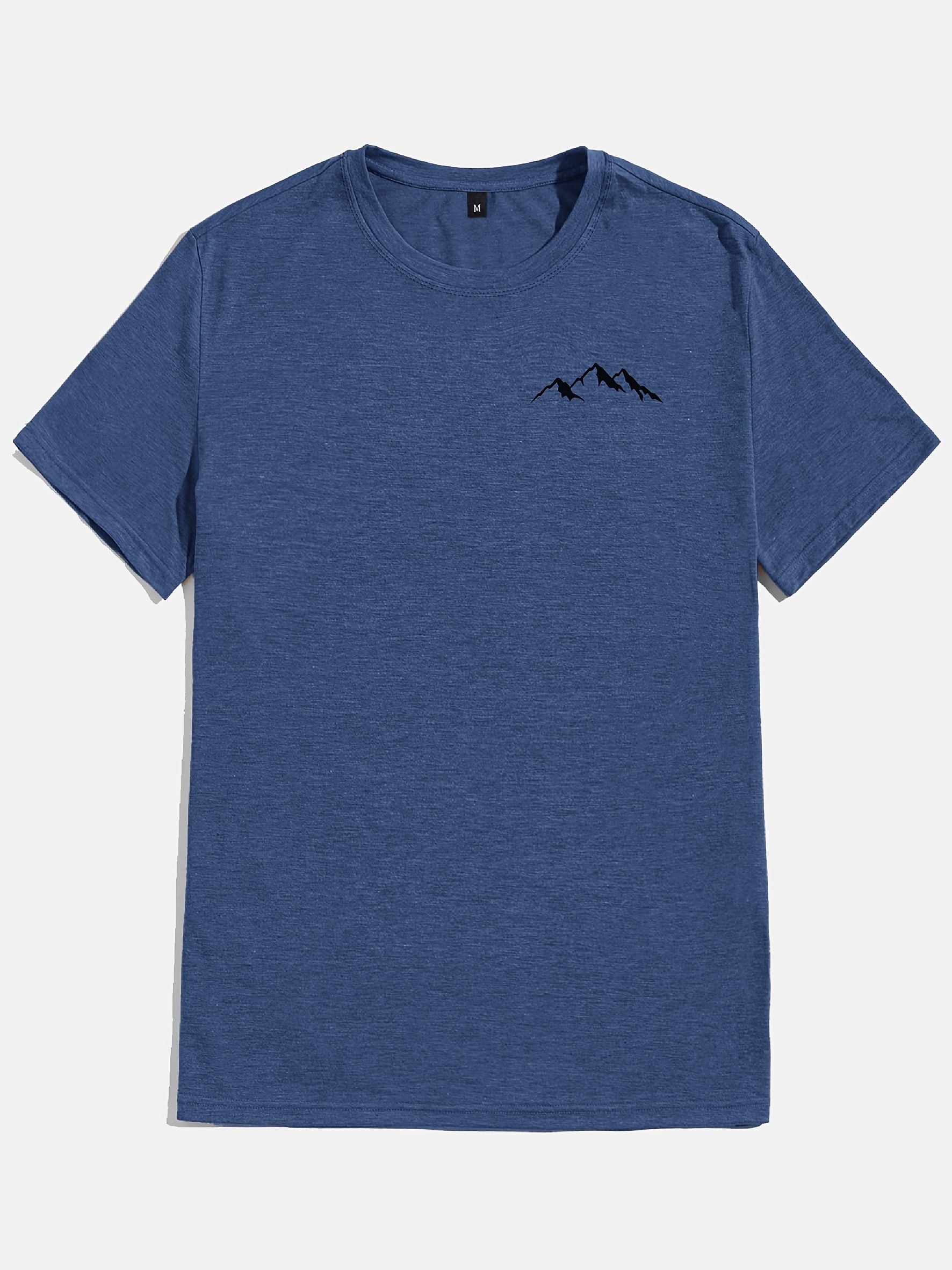 trendy mountains pattern print mens t shirt graphic tee mens summer clothes mens outfits details 11
