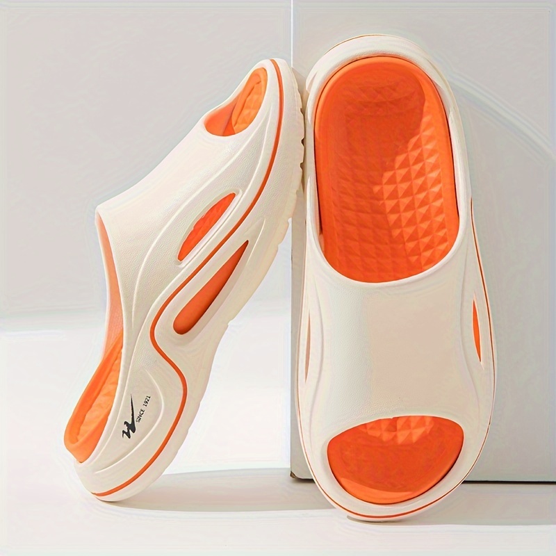 mens lightweight eva summer slides non slip quick drying open toe slippers for indoor outdoor walking and shower mens trendy beach slides details 5