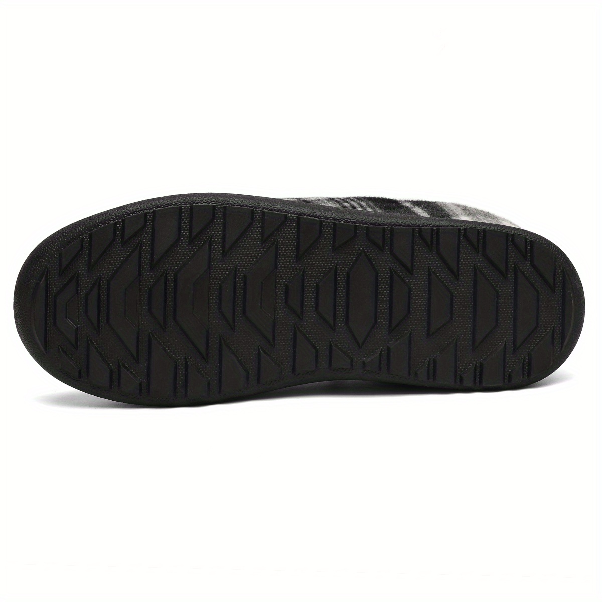 plaid home slippers soft plush cozy house slippers anti skid slip on shoes indoor for men winter shoes details 18