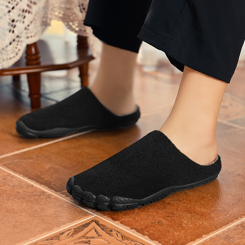 mens womens comfortable winter slippers non slip indoor shoes details 6