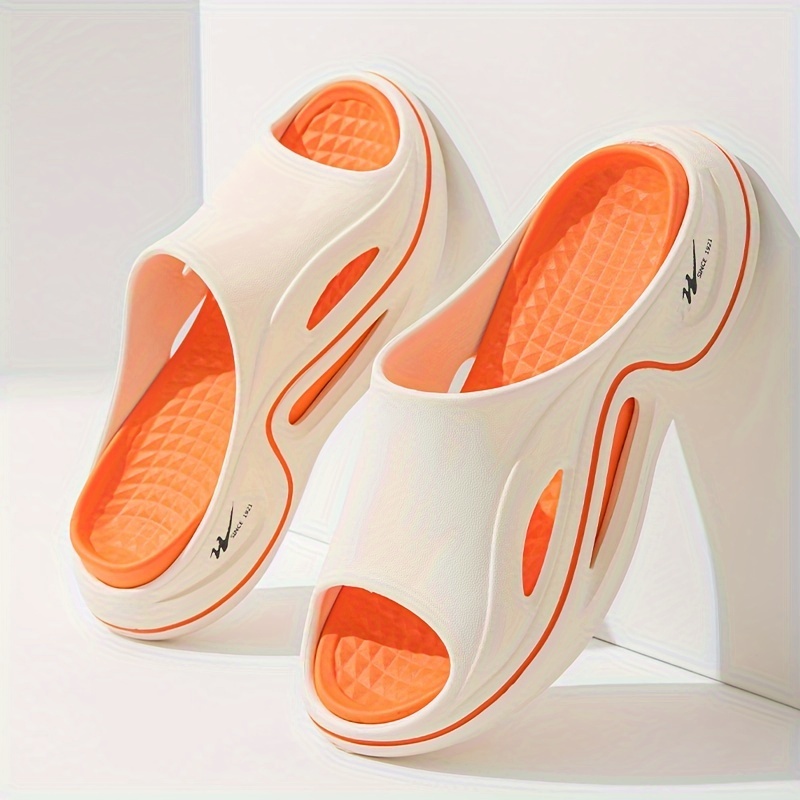 mens lightweight eva summer slides non slip quick drying open toe slippers for indoor outdoor walking and shower mens trendy beach slides details 8