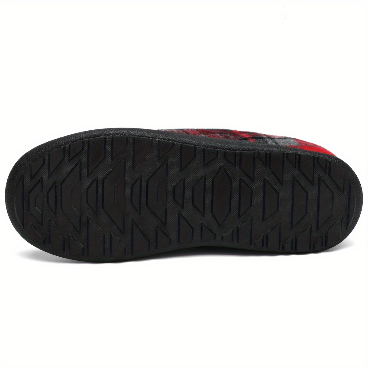 plaid home slippers soft plush cozy house slippers anti skid slip on shoes indoor for men winter shoes details 14
