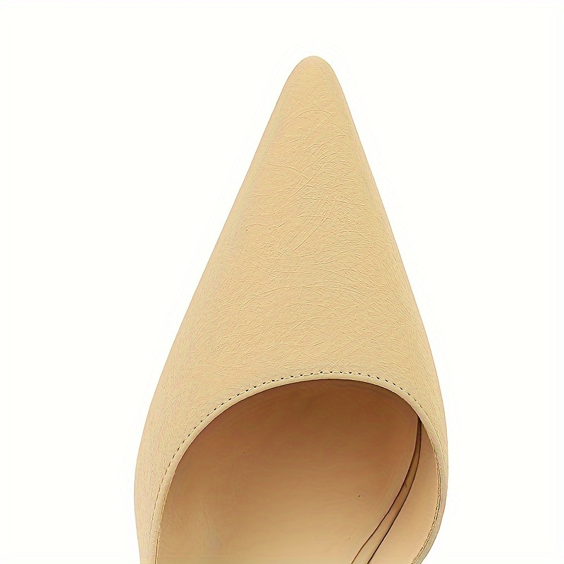 womens solid color minimalist shoes slip on casual stiletto shallow mouth shoes lightweight point toe party shoes details 8