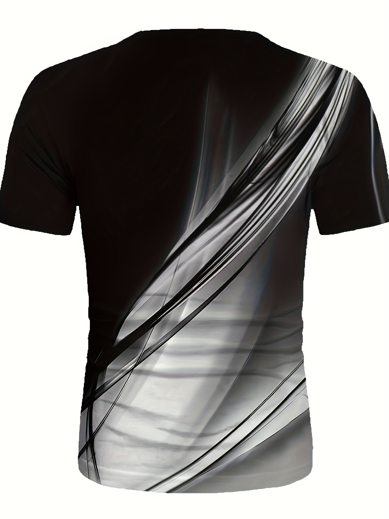3d digital print mens casual short sleeve crew neck t shirt summer outdoor details 2