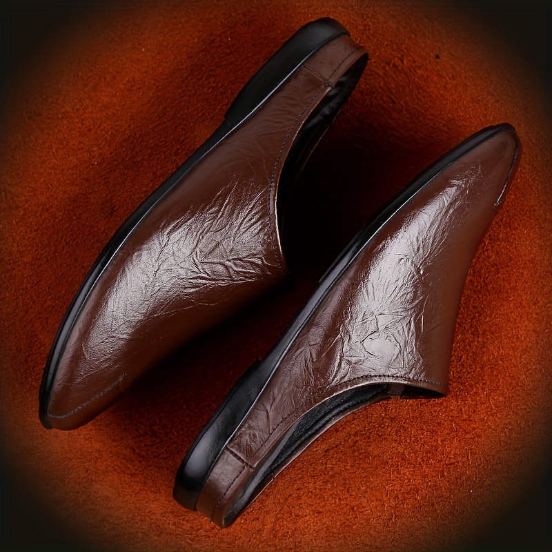 mens slip on mules casual walking slippers outdoor backless loafers open back shoes details 6