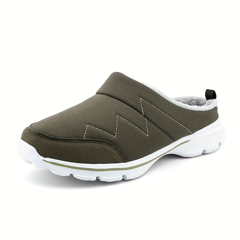 soft plush cozy mules house slippers anti skid slip on shoes indoor for men winter shoes details 2