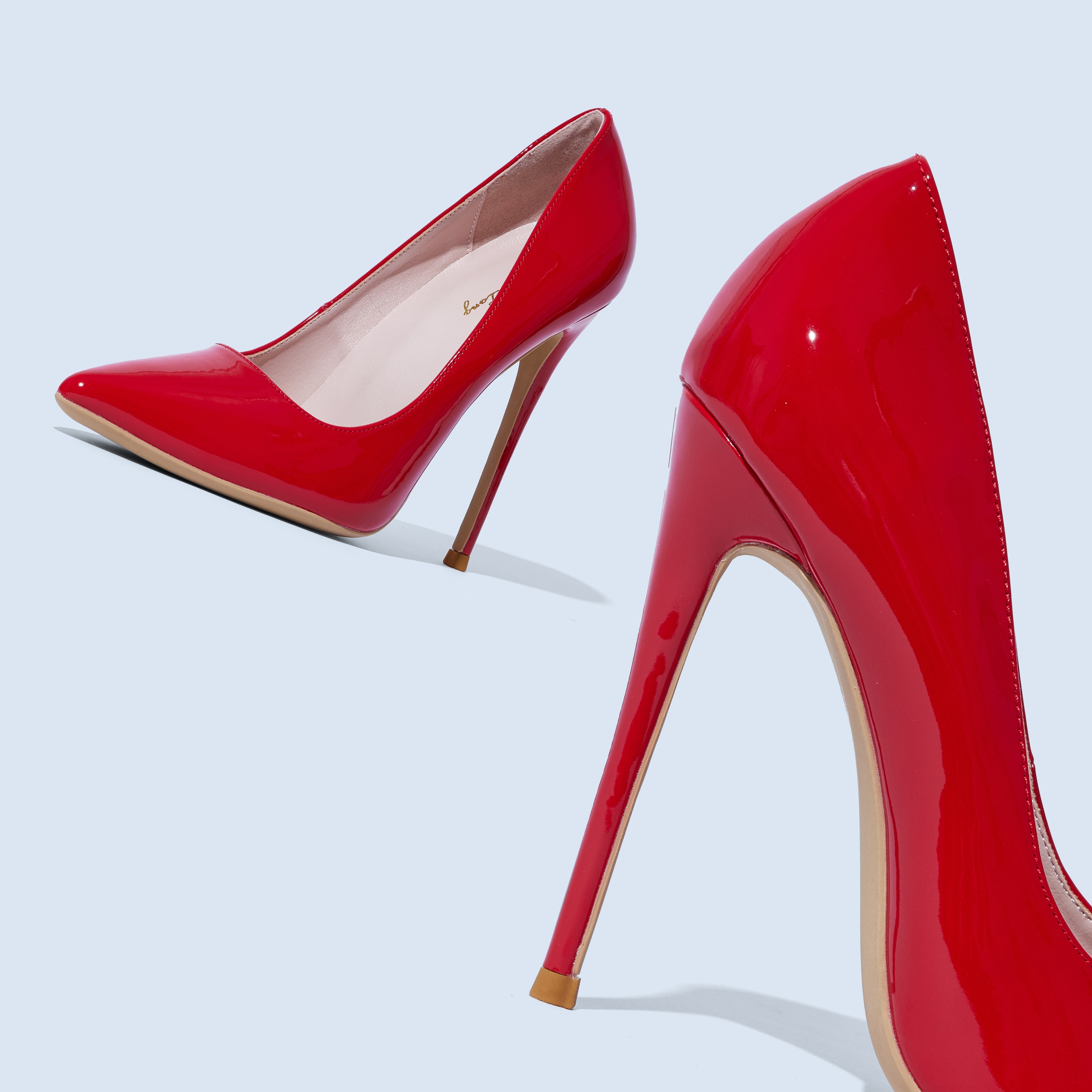 womens super high heels pointed toe slip on patent leather stilettos fashion party pumps details 4