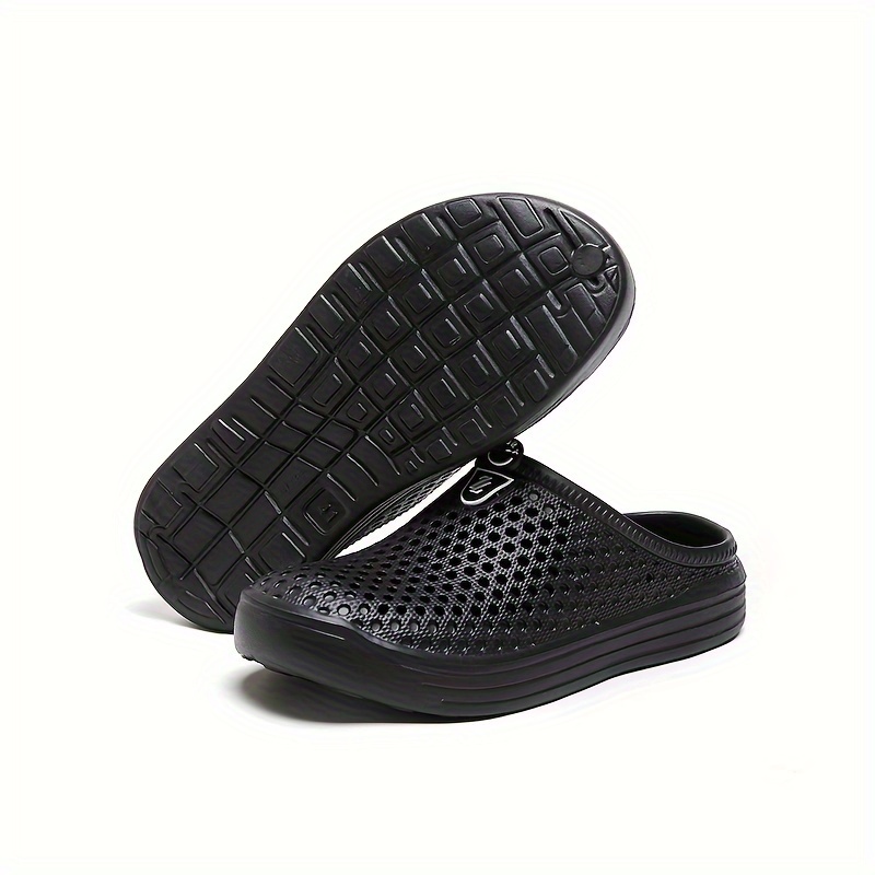mens casual solid color slippers breathable non slip lightweight slippers for indoor bathroom bedroom garden gym details 22