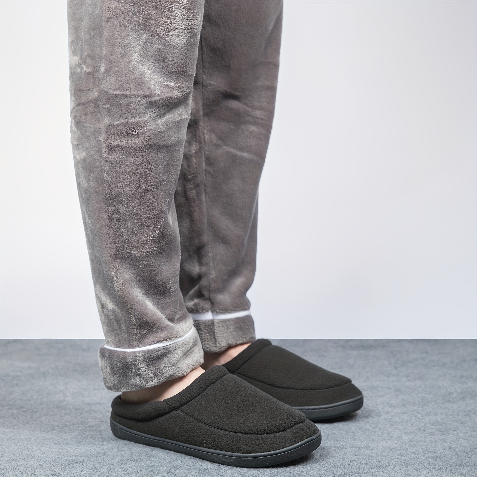 home slippers cozy house slippers anti skid slip on shoes indoor for men winter shoes plus sizes available details 13