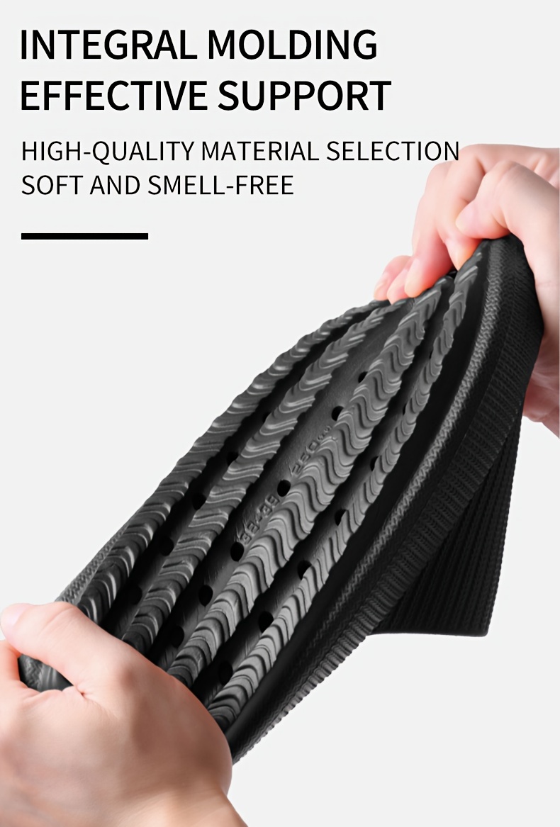 mens solid eva slides non slip quick drying open toe slippers for indoor walking mens bathroom shoes details 4