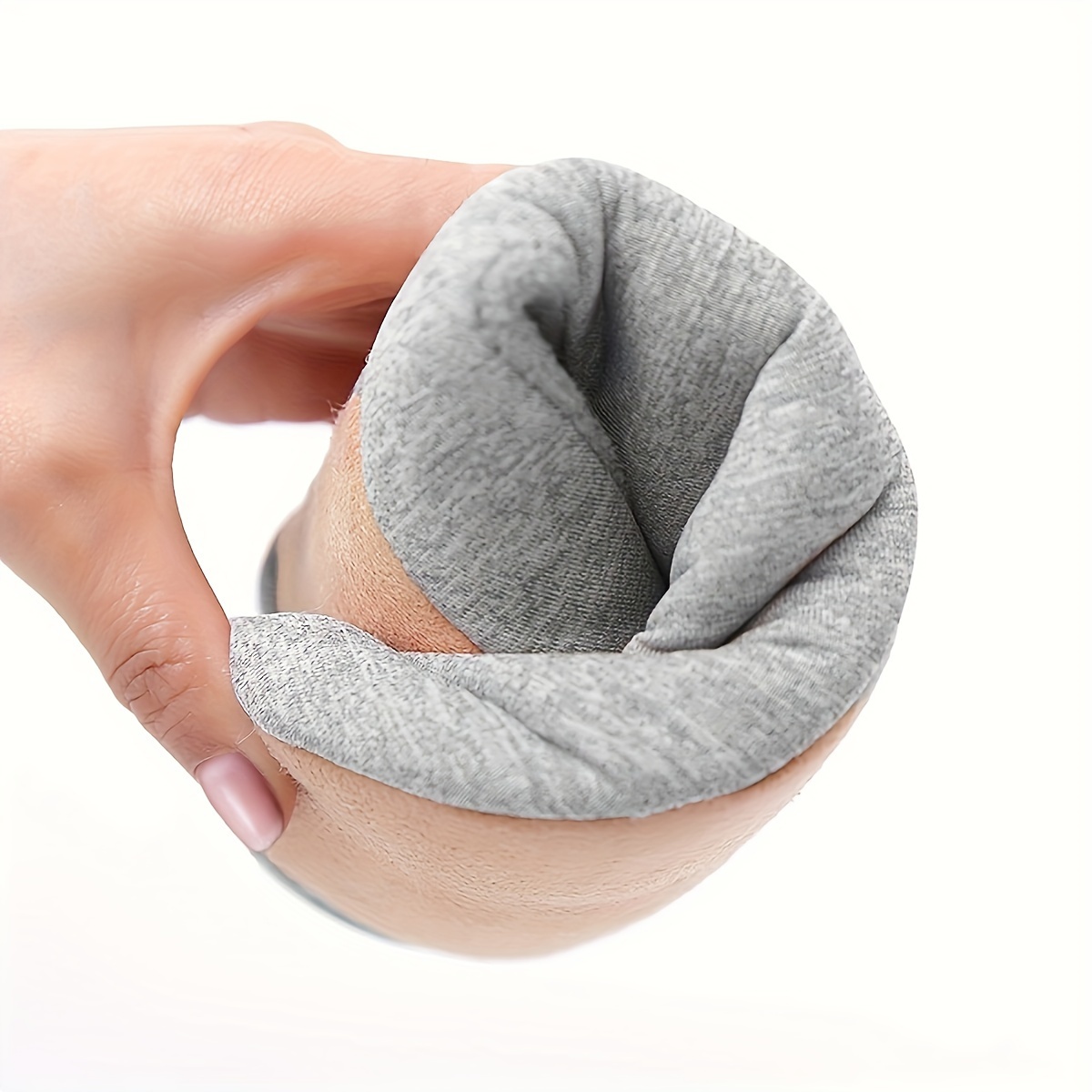 mens solid cozy house slippers lightweight breathable anti skid fuzz lined slip on shoes for indoor walking autumn and winter details 6