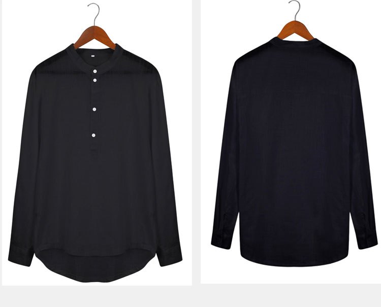 classic design cotton boat neck henley shirt mens casual fit vintage style long sleeve top for spring fall details 6