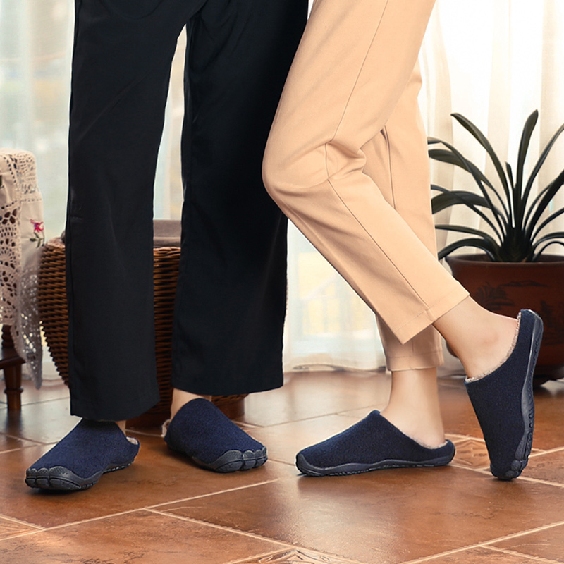 mens womens comfortable winter slippers non slip indoor shoes details 7