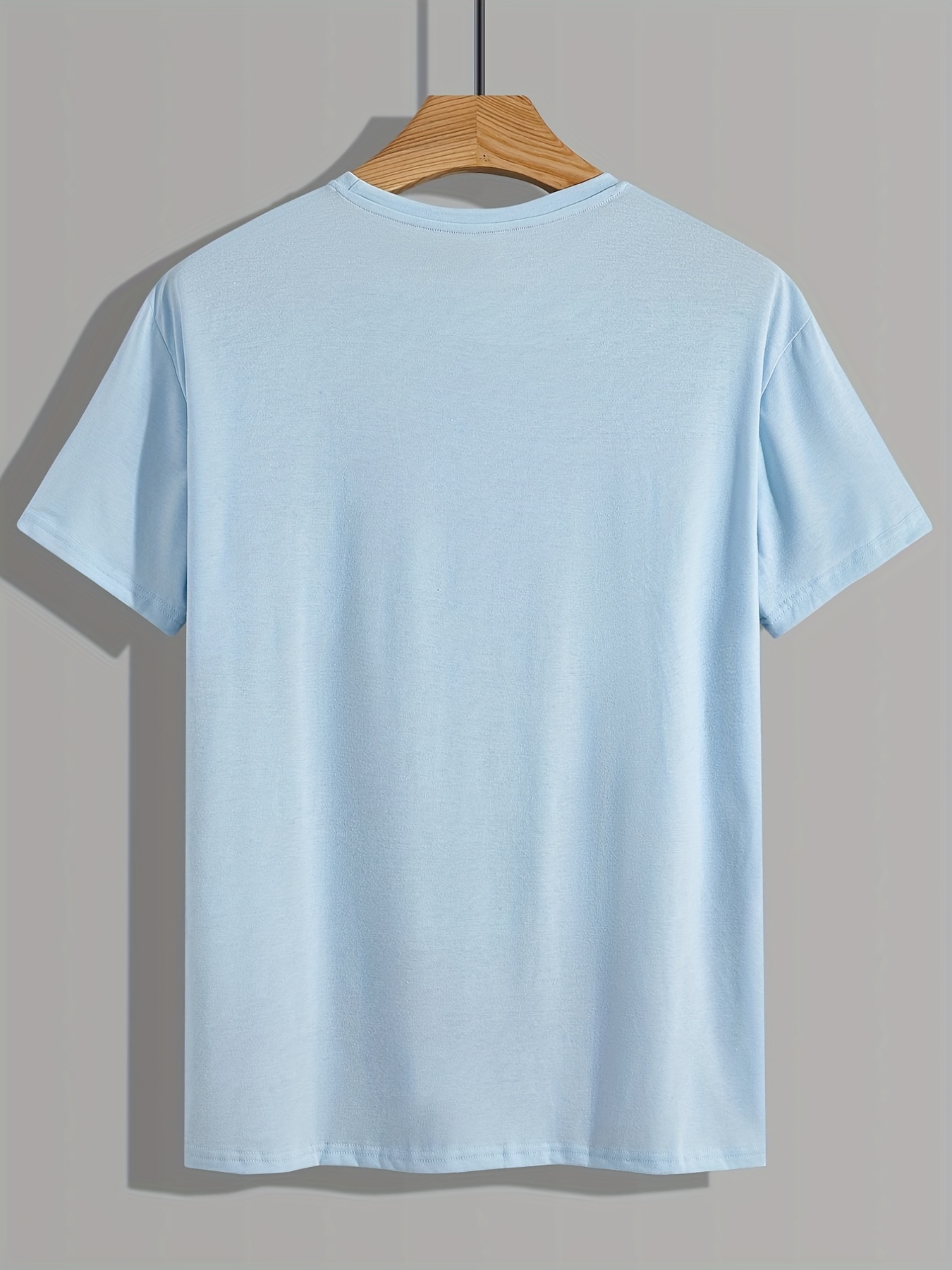 mens comfy loose t shirt with wash painting pattern for summer details 6