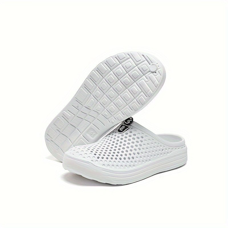 mens casual solid color slippers breathable non slip lightweight slippers for indoor bathroom bedroom garden gym details 2