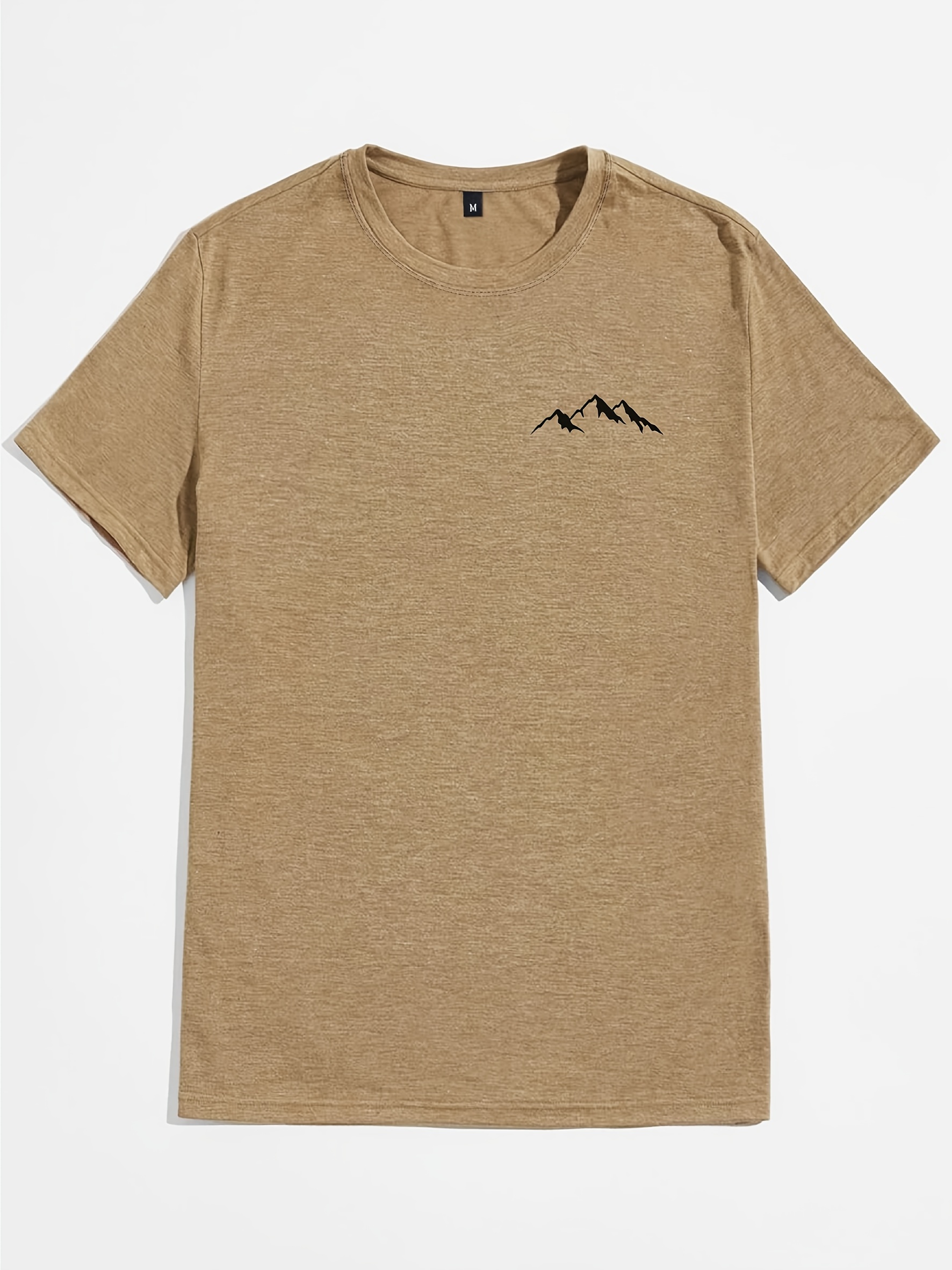 trendy mountains pattern print mens t shirt graphic tee mens summer clothes mens outfits details 14