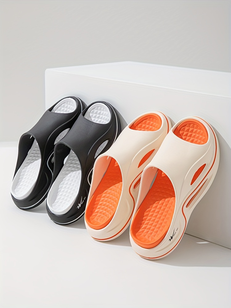 mens lightweight eva summer slides non slip quick drying open toe slippers for indoor outdoor walking and shower mens trendy beach slides details 1