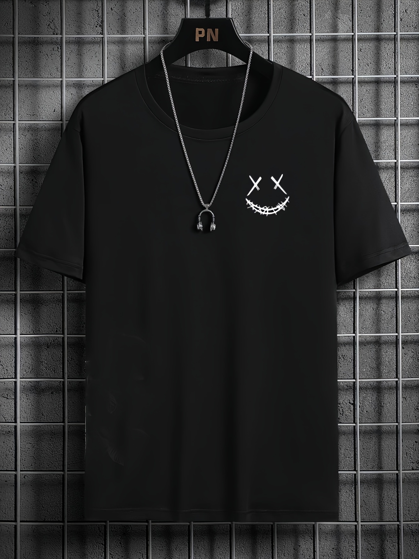 smile teddy bear print t shirt tees for men casual short sleeve tshirt for summer spring fall tops as gifts details 5