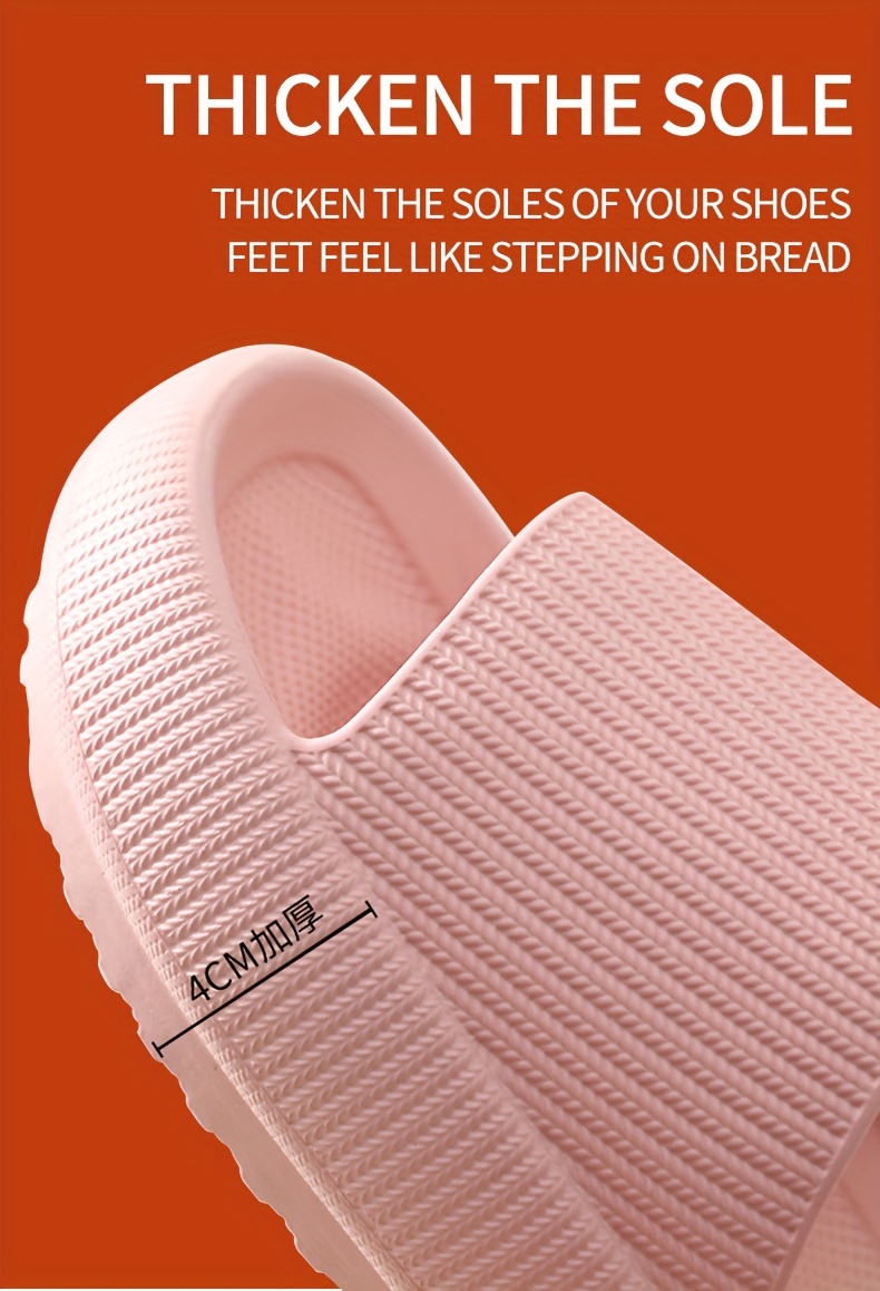 mens solid eva slides non slip quick drying open toe slippers for indoor walking mens bathroom shoes details 7
