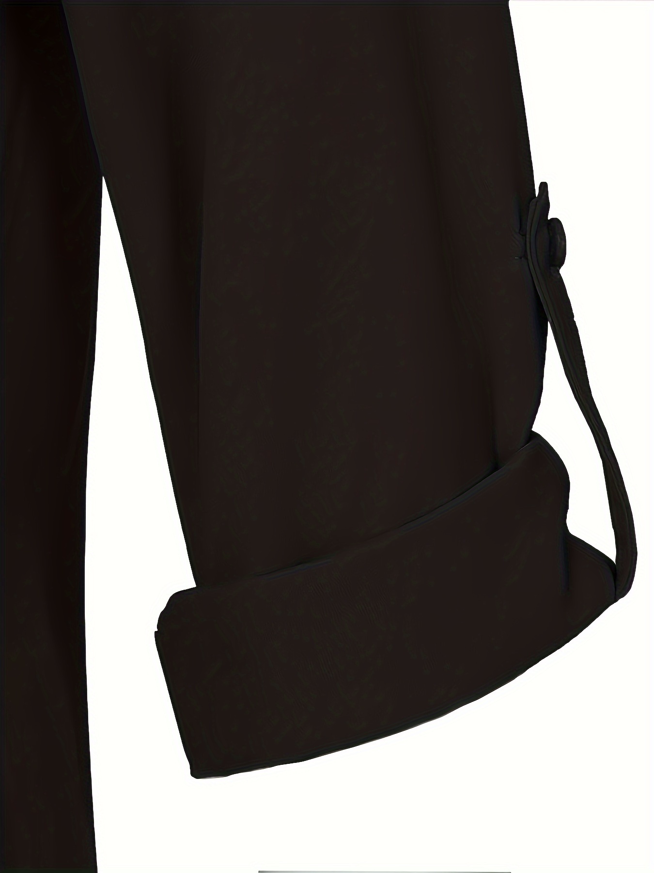 solid notch neck blouse casual three quarter sleeve blouse womens clothing details 14