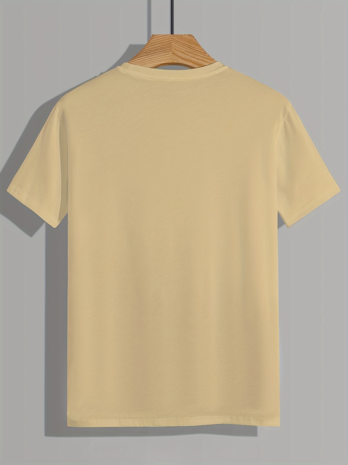 mens comfy loose t shirt with wash painting pattern for summer details 1