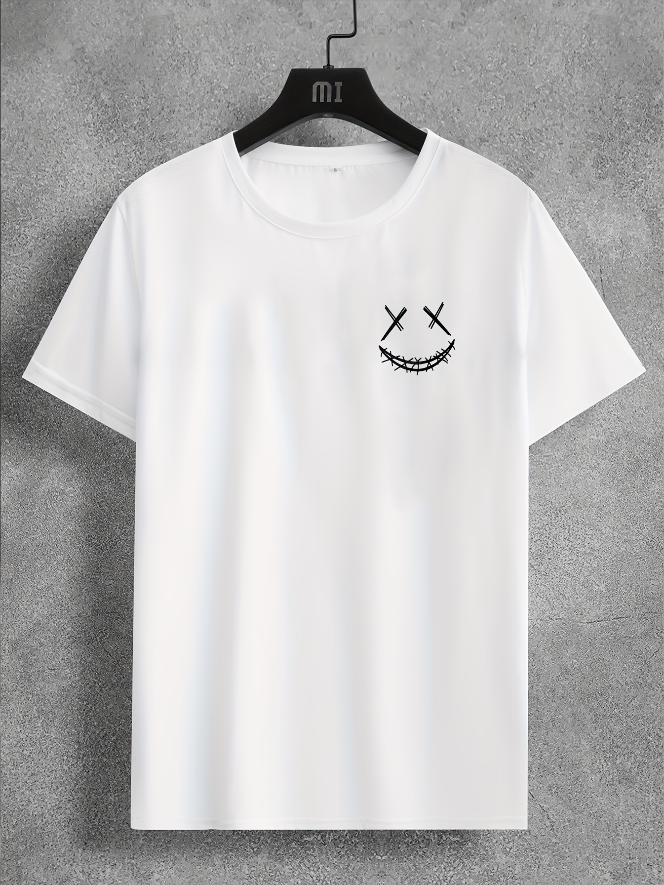 smile teddy bear print t shirt tees for men casual short sleeve tshirt for summer spring fall tops as gifts details 1