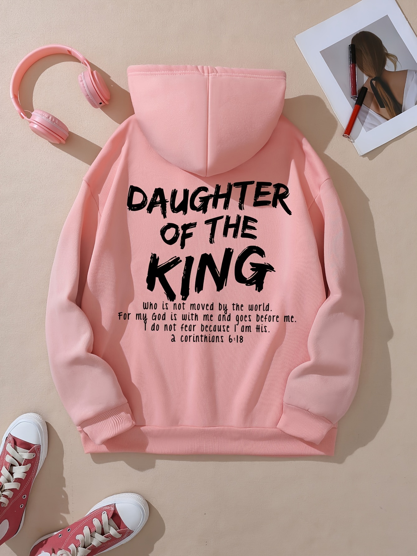 letter print hoodie casual pocket long sleeve drawstring hoodies sweatshirt womens clothing details 5