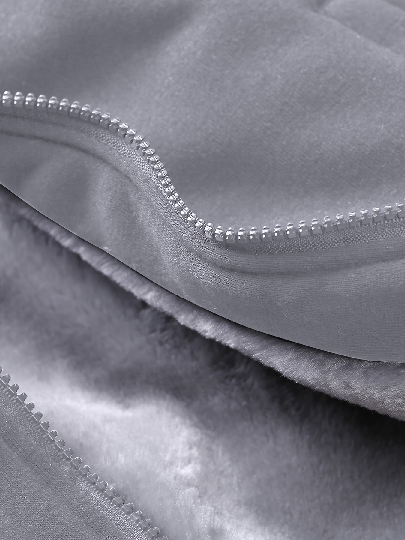 warm fleece hooded jacket mens casual stretch zip up jacket coat for fall details 14