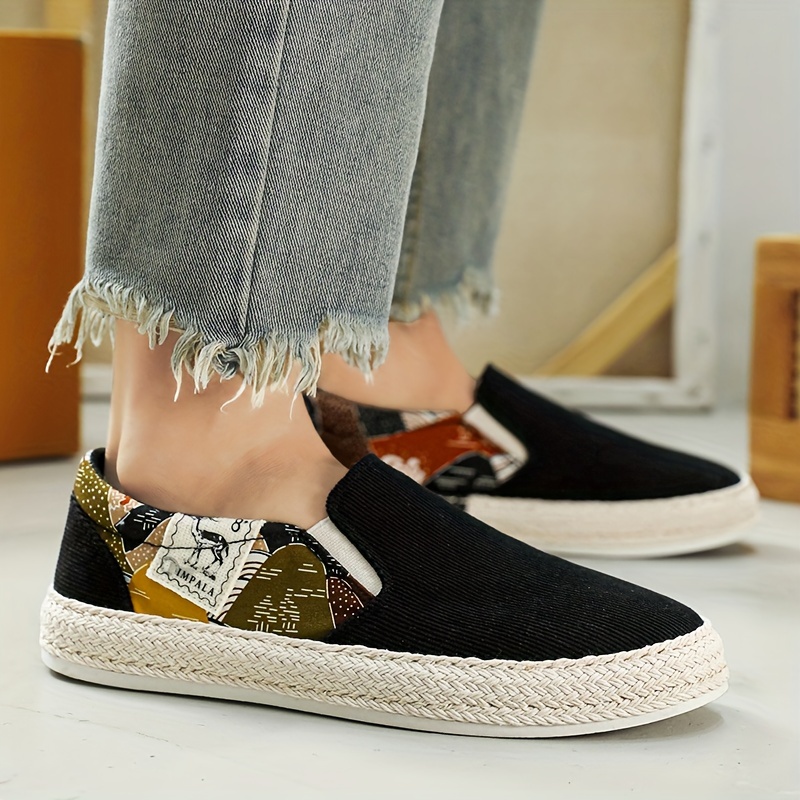 men s creative pattern design espadrilles corduroy uppers details 17