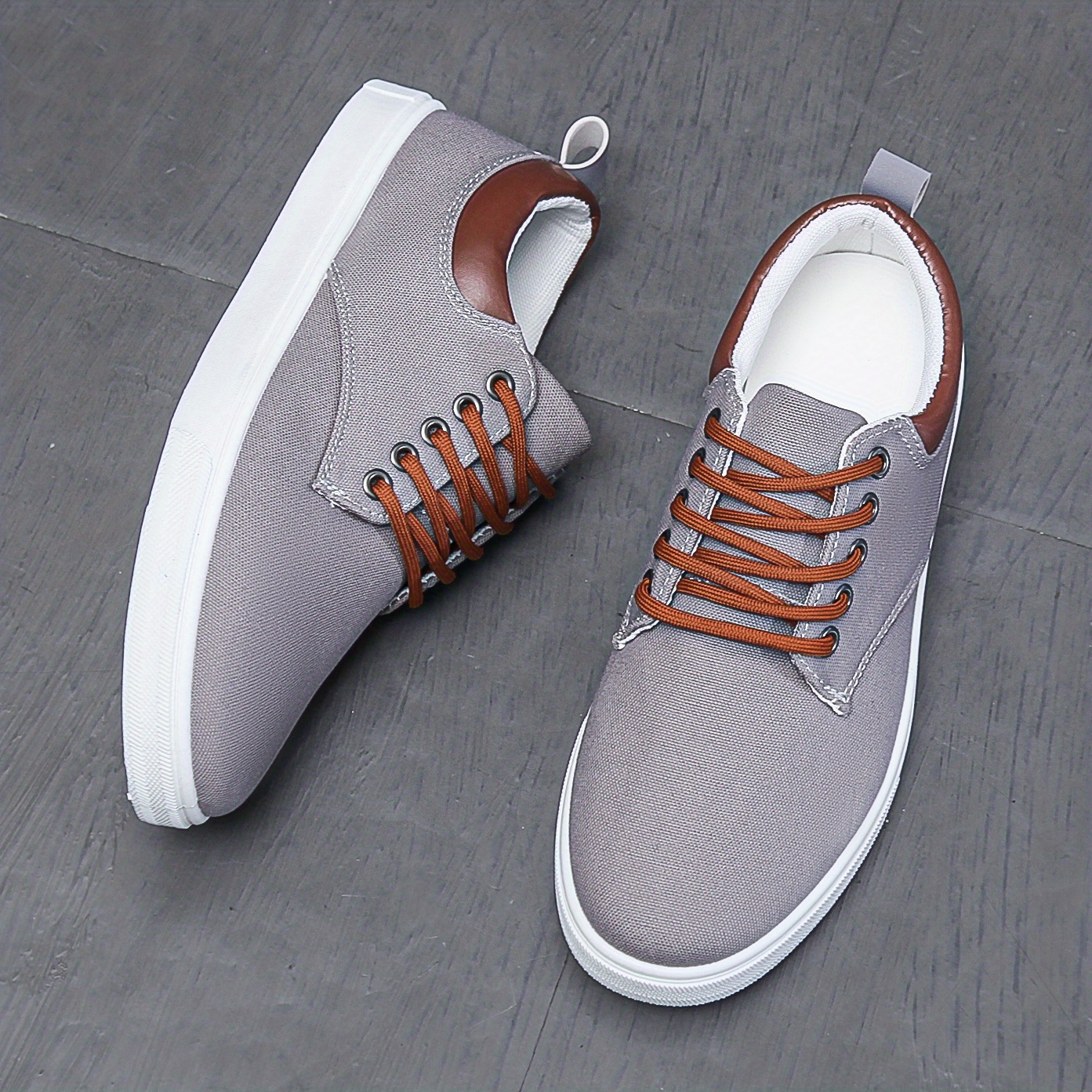 canvas skate shoes men s low top casual breathable lace details 2