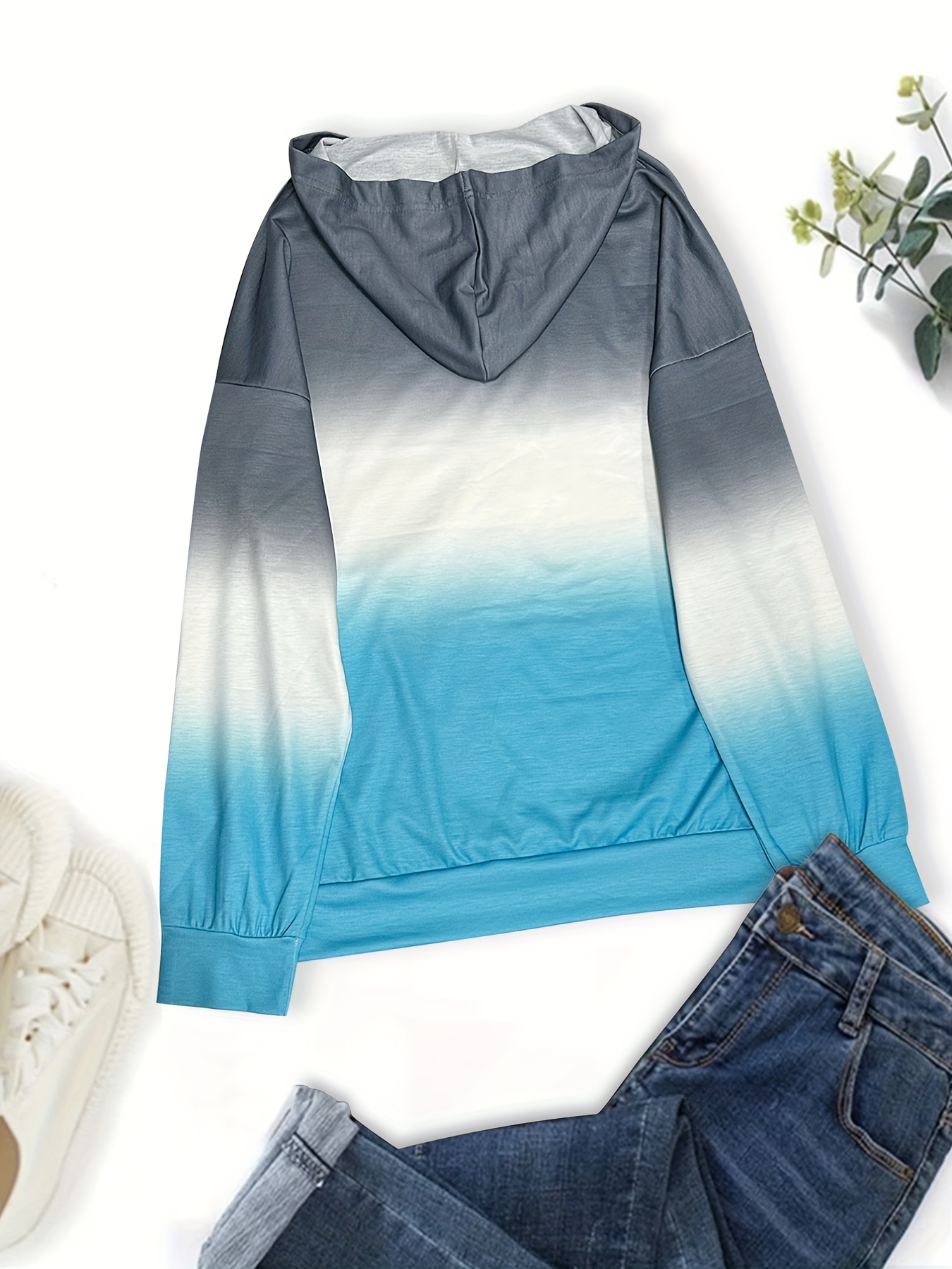 color block drawstring half zip hoodies street wear drop shoulder kangaroo pocket sweatshirt womens clothing details 23