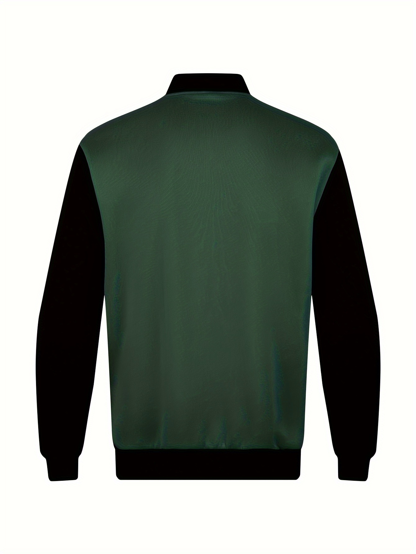 globe print varsity jacket mens casual color block button up jacket for spring fall school baseball details 11