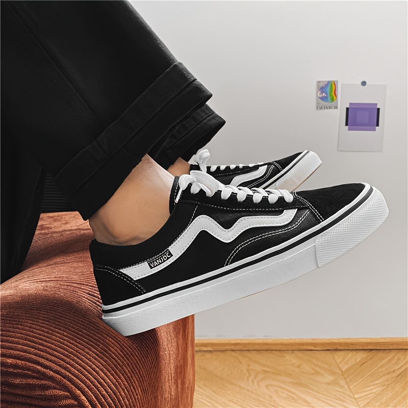 low top skateboard shoes men s trendy colour block comfy non details 4