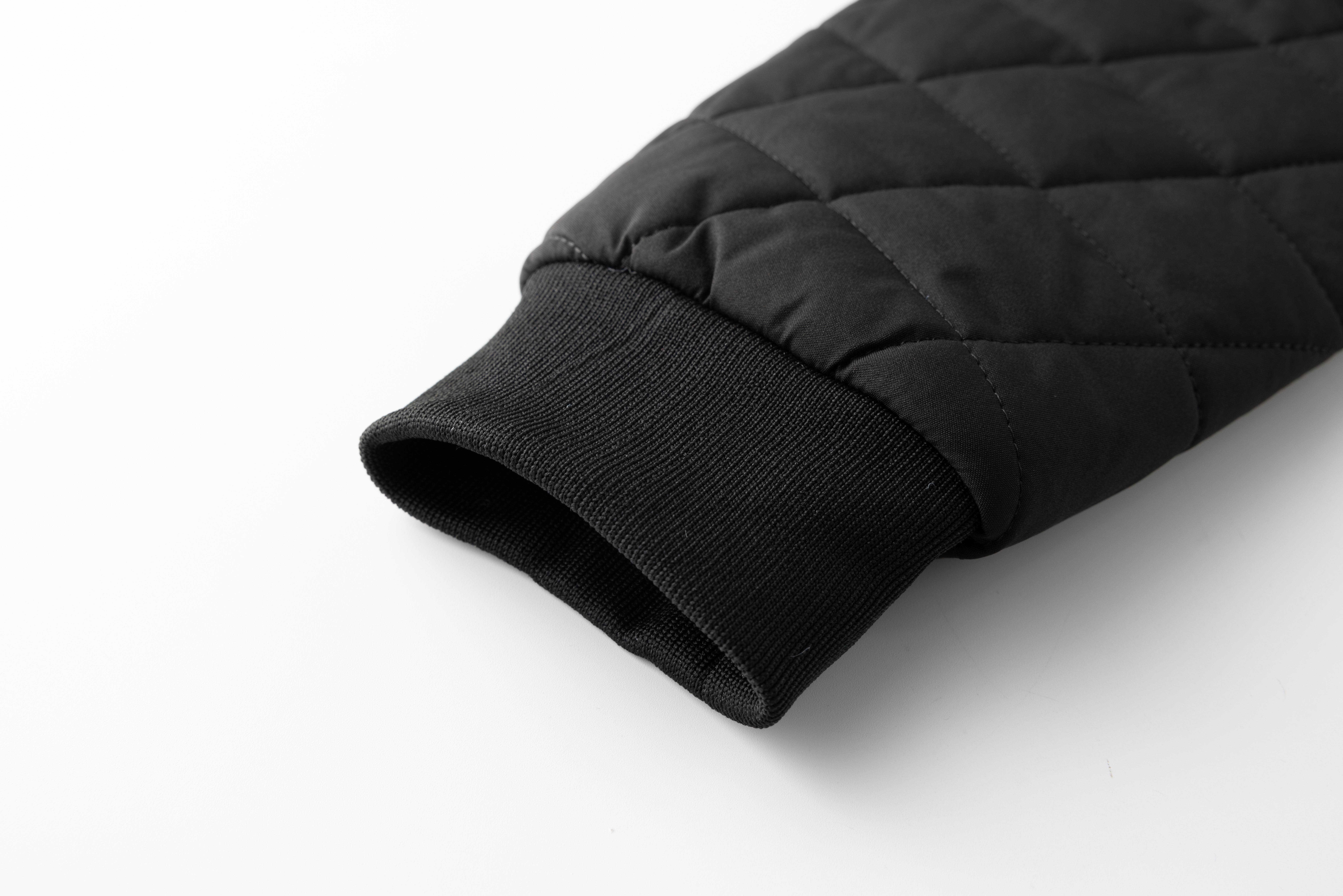 mens warm quilted jacket for fall winter details 11