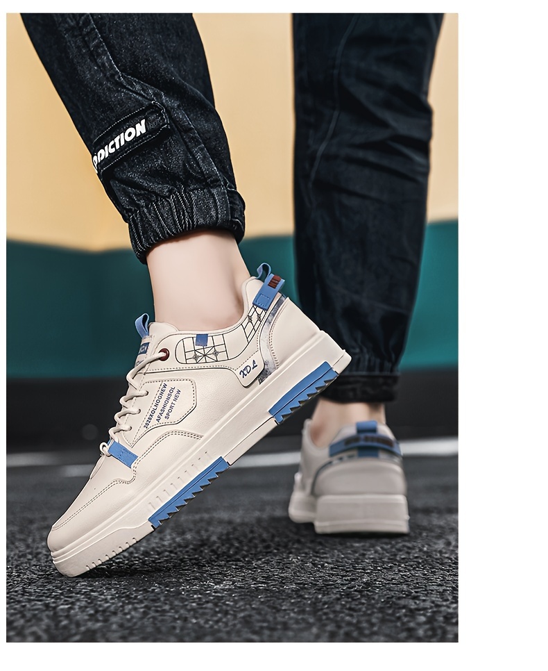 trendy skate shoes men s wear resistant non slip lace casual details 6