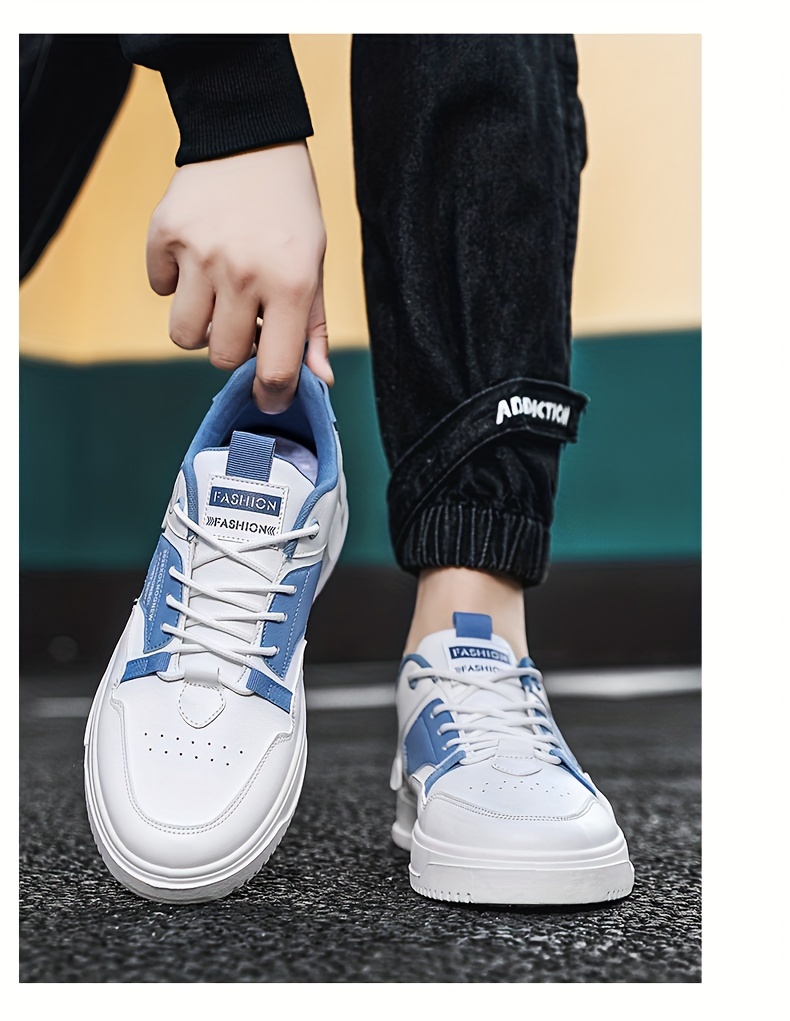 trendy skate shoes men s wear resistant non slip lace casual details 10