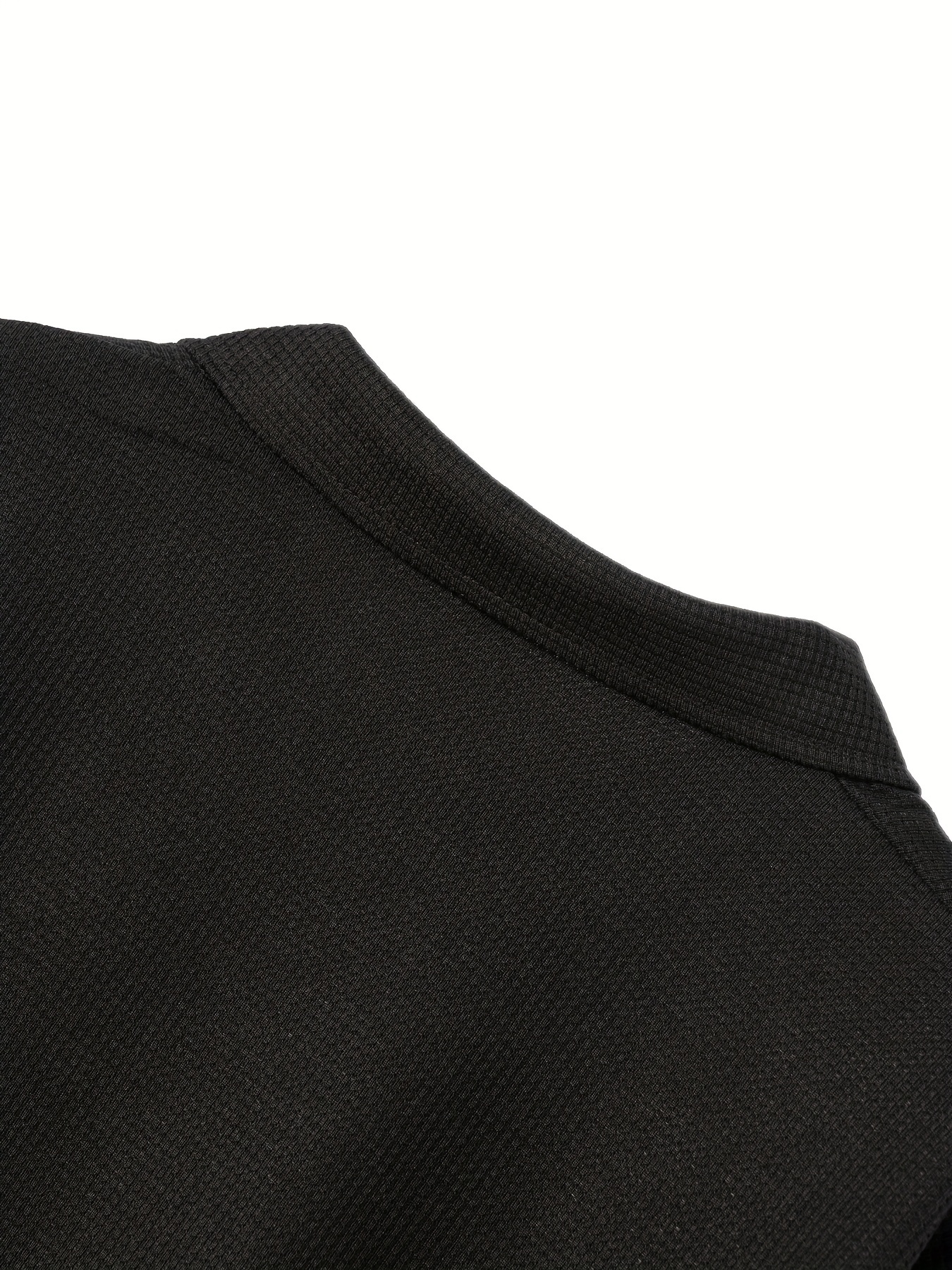 classic design track jacket mens laple casual baseball collar solid color zip up jacket for spring fall details 2