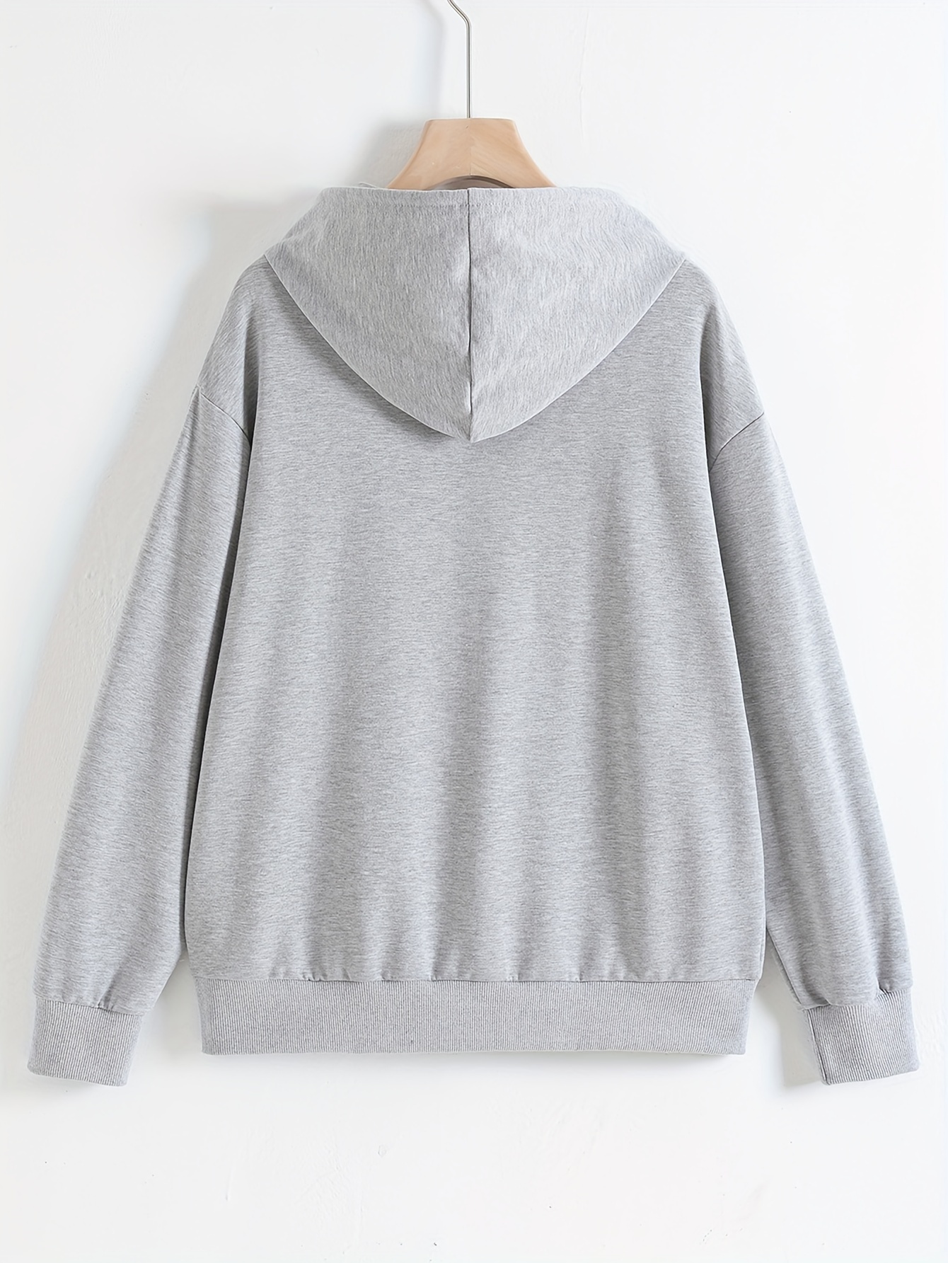frenchie mom letter print hoodies casual long sleeve drawstring sweatshirt womens clothing details 16
