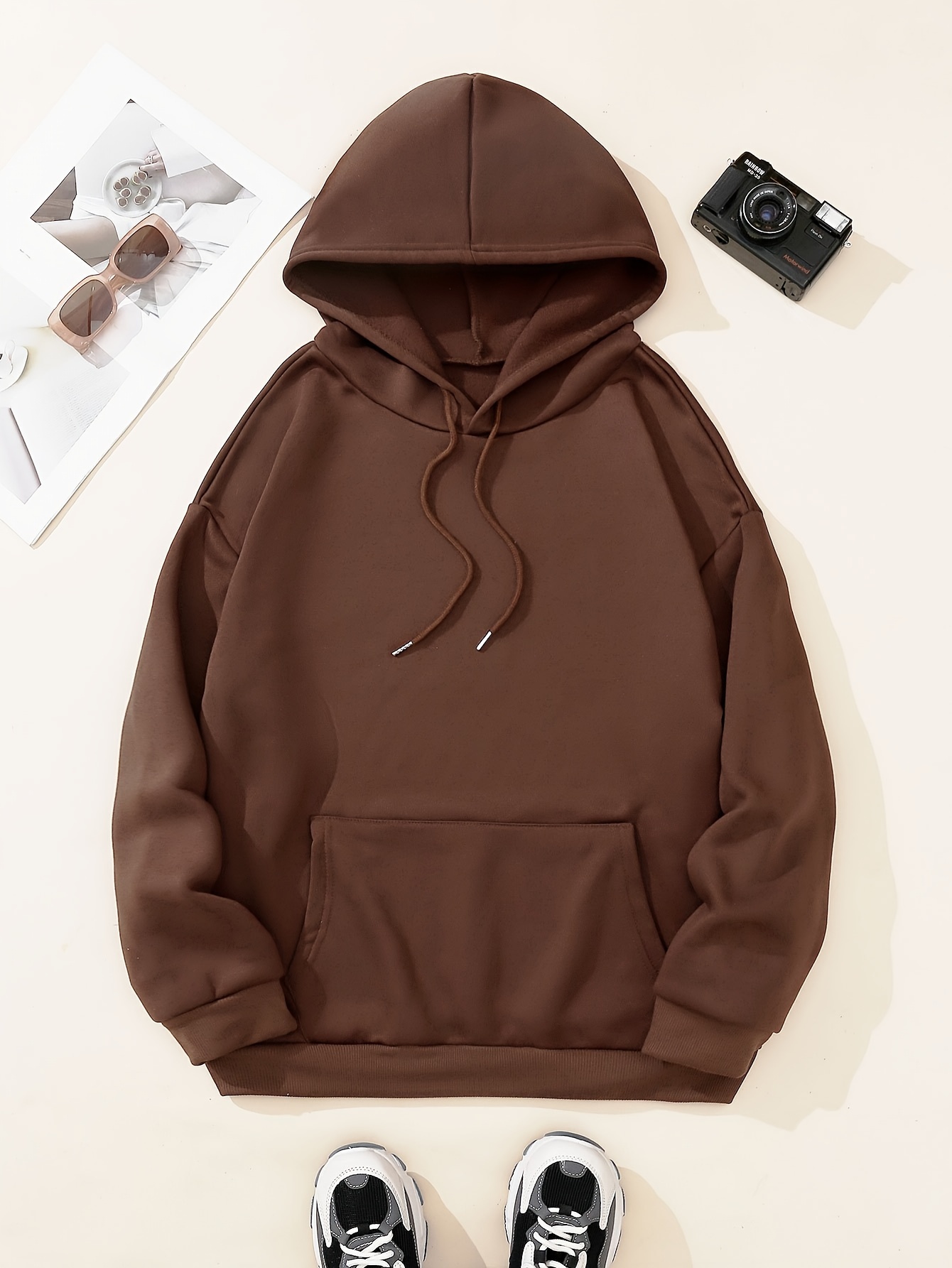 letter print hoodie casual pocket long sleeve drawstring hoodies sweatshirt womens clothing details 26