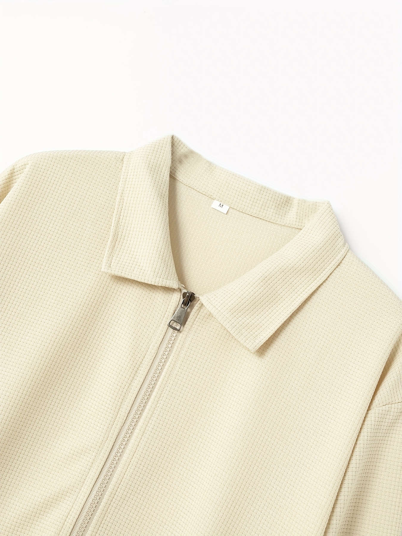 classic design track jacket mens laple casual baseball collar solid color zip up jacket for spring fall details 26