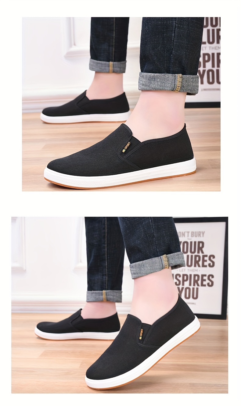 casual canvas shoes men s solid breathable lightweight non details 9