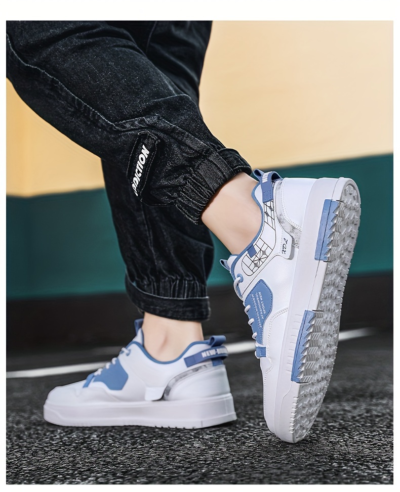 trendy skate shoes men s wear resistant non slip lace casual details 11