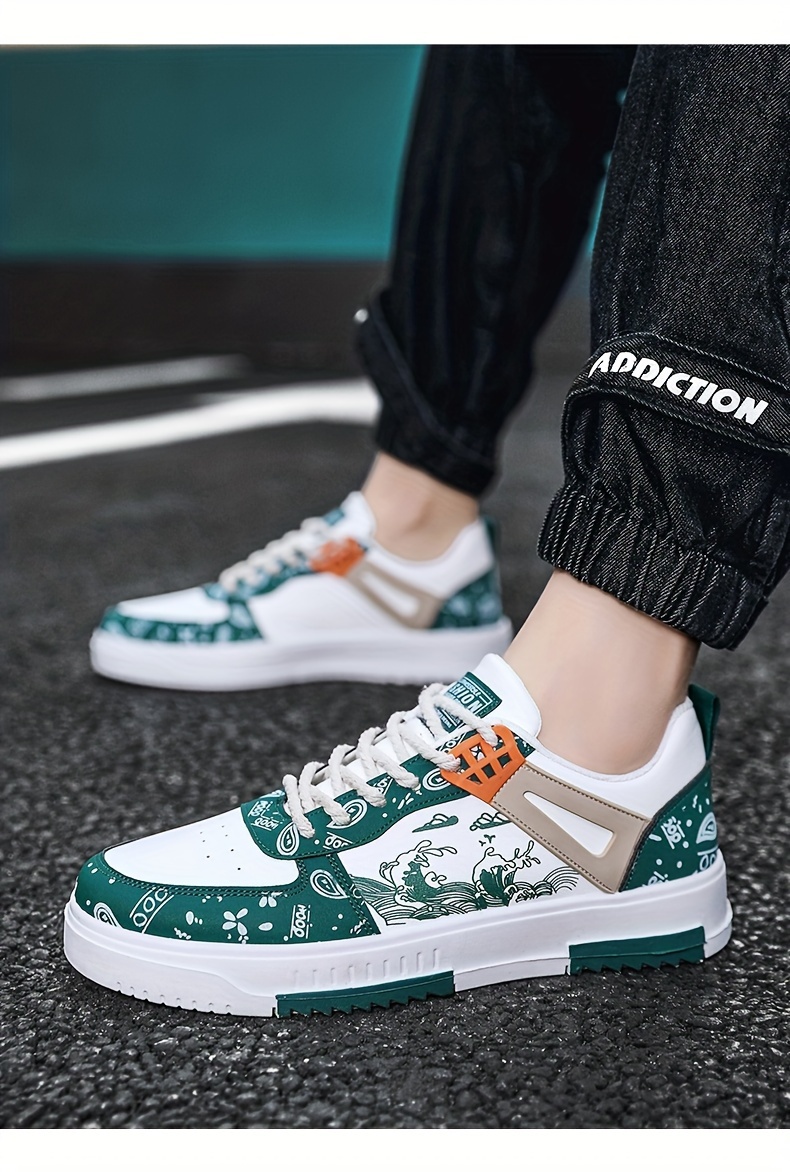 trendy skate shoes s wear resistant non slip lace sneakers details 9