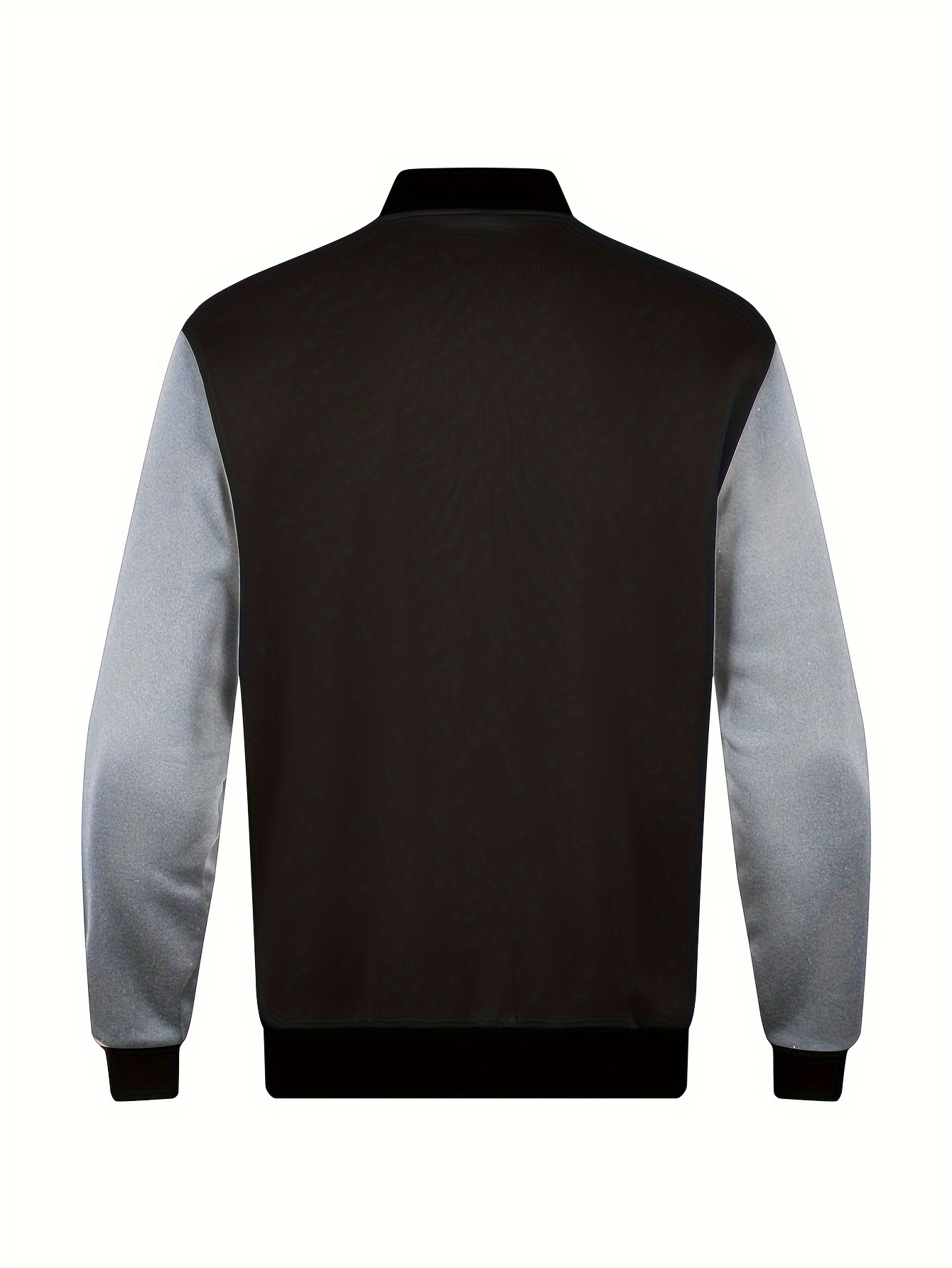 globe print varsity jacket mens casual color block button up jacket for spring fall school baseball details 16