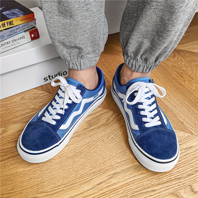 low top skateboard shoes men s trendy colour block comfy non details 7