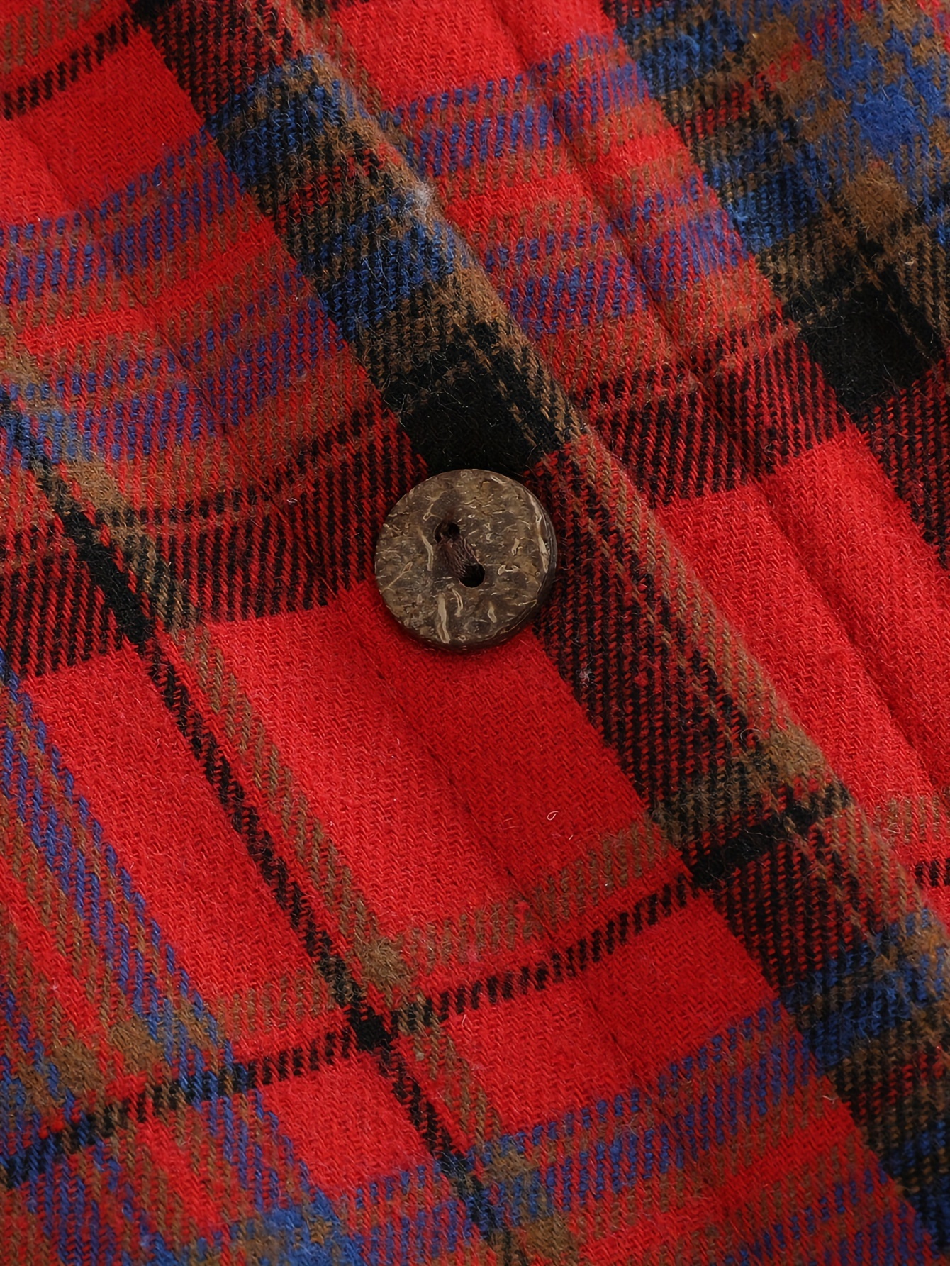 mens warm fleece plaid shirt coat casual retro lapel button up chest pocket jacket for fall winter details 13