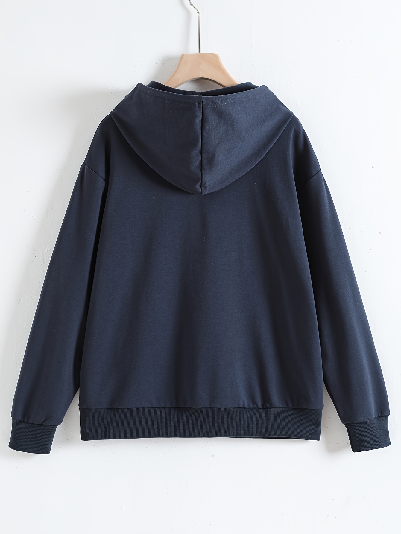 frenchie mom letter print hoodies casual long sleeve drawstring sweatshirt womens clothing details 11