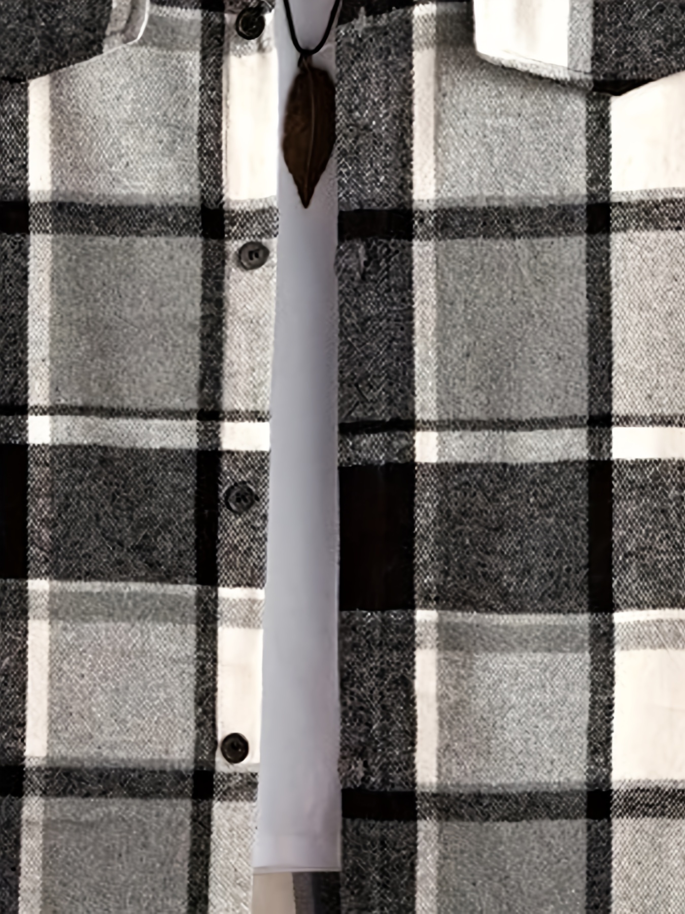 retro plaid shirt mens casual elegant button up long sleeve shirt jacket for spring fall business details 9