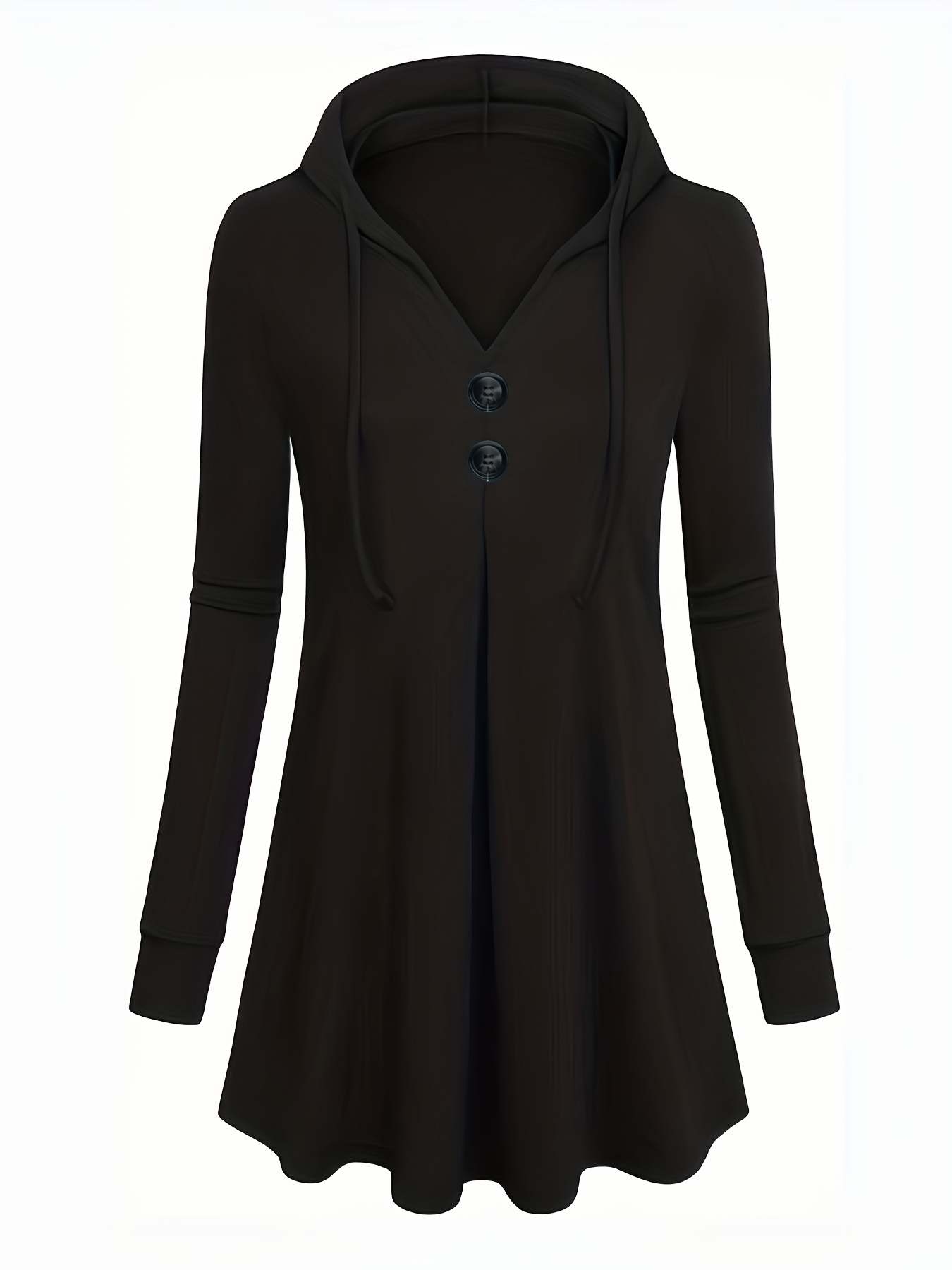 button front drawstring hoodie casual long sleeve hoodies sweatshirt womens clothing details 8